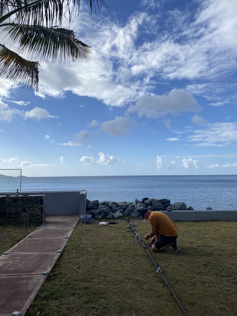 Antennas on the oceanfront point — VP2V