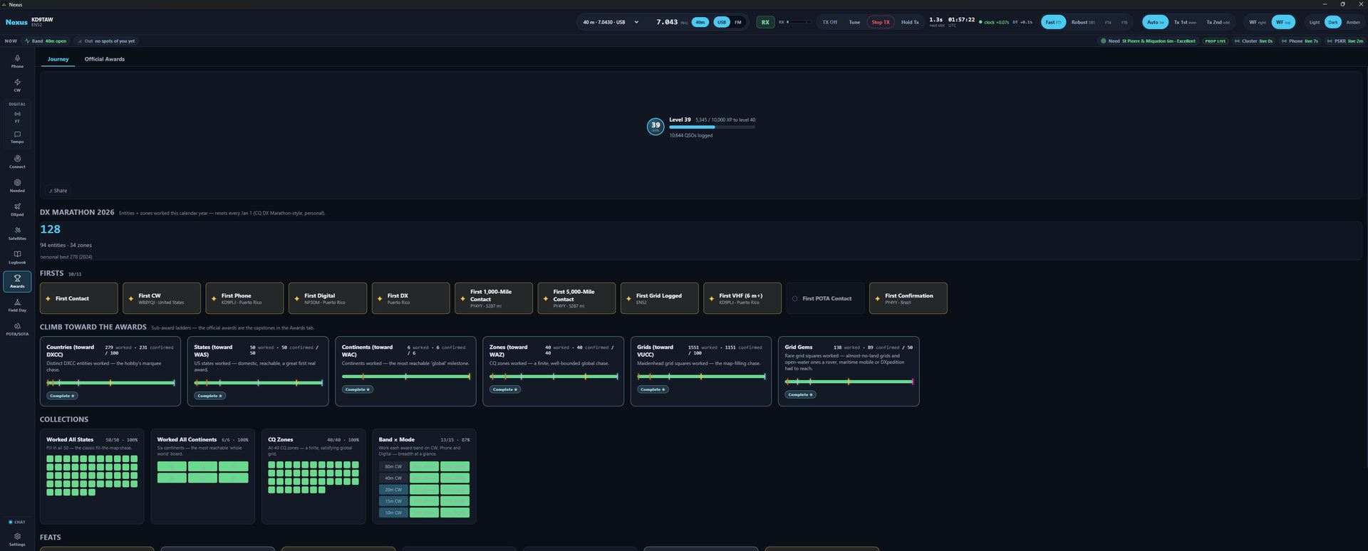 Nexus Journey — milestones and progress